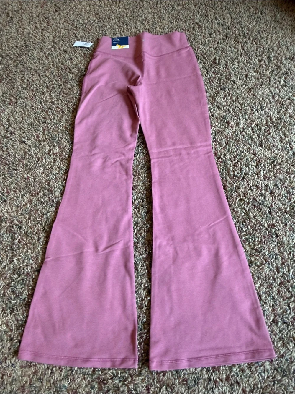 Old Navy XL Girls' Flare Leggings Trio - Pink, Blue, Brown